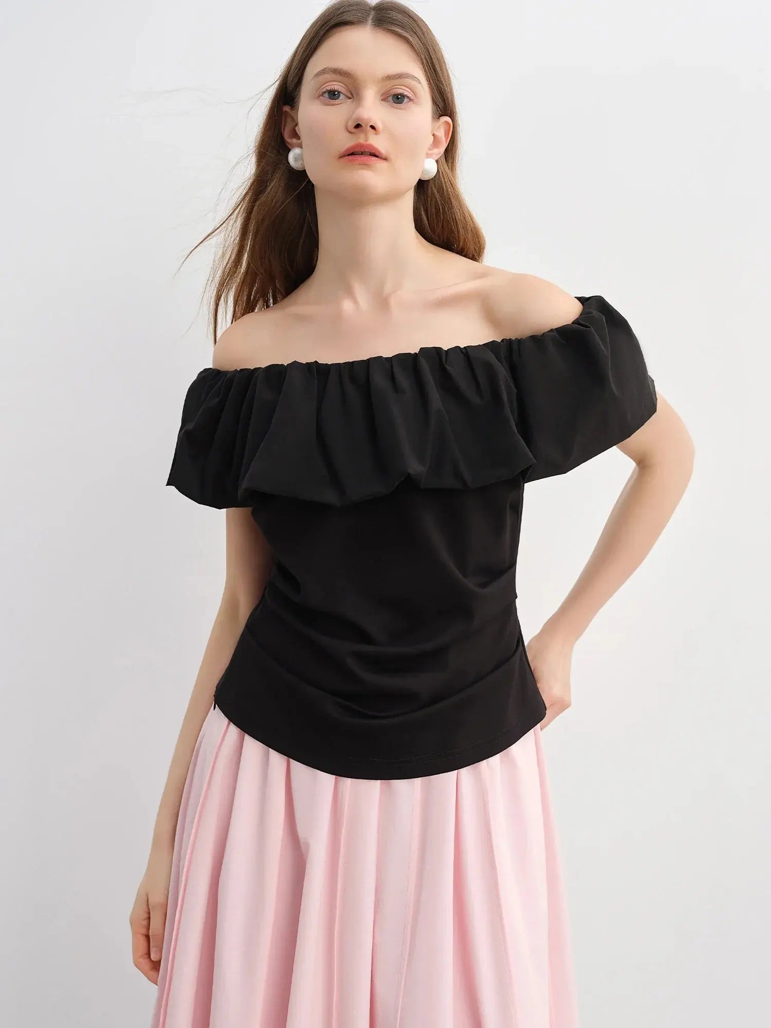 Long Pleated Slimming Skirt - Plus Size LORAN STORE