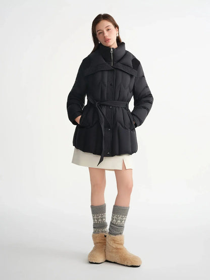 Plus Size Quilted Splicing Short Winter Jacket - Loran
