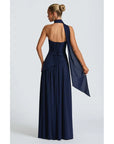 Sleek Solid Tube Top Maxi Dress with High Slit
