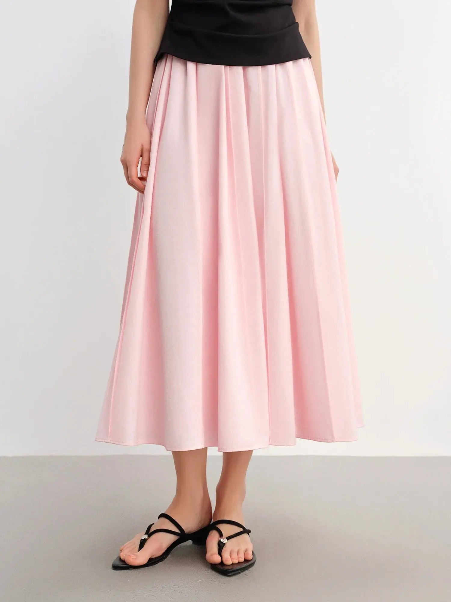 Long Pleated Slimming Skirt - Plus Size LORAN STORE