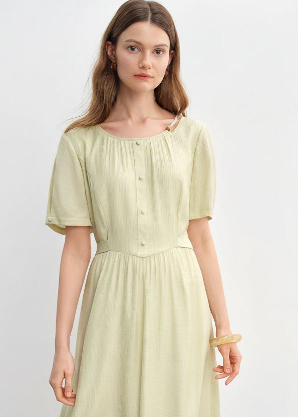Summer Beaded Midi Dress Slim Fit Commuter Style Loran