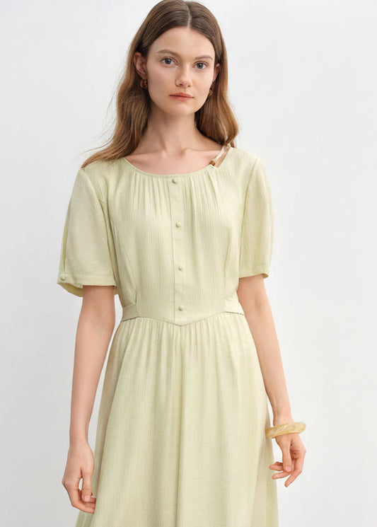 Summer Beaded Midi Dress Slim Fit Commuter Style Loran