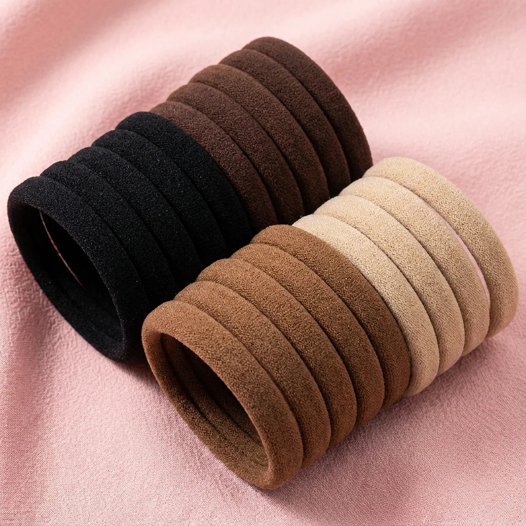 50 Pack Everyday Gentle Hair Ties Smooth Styling