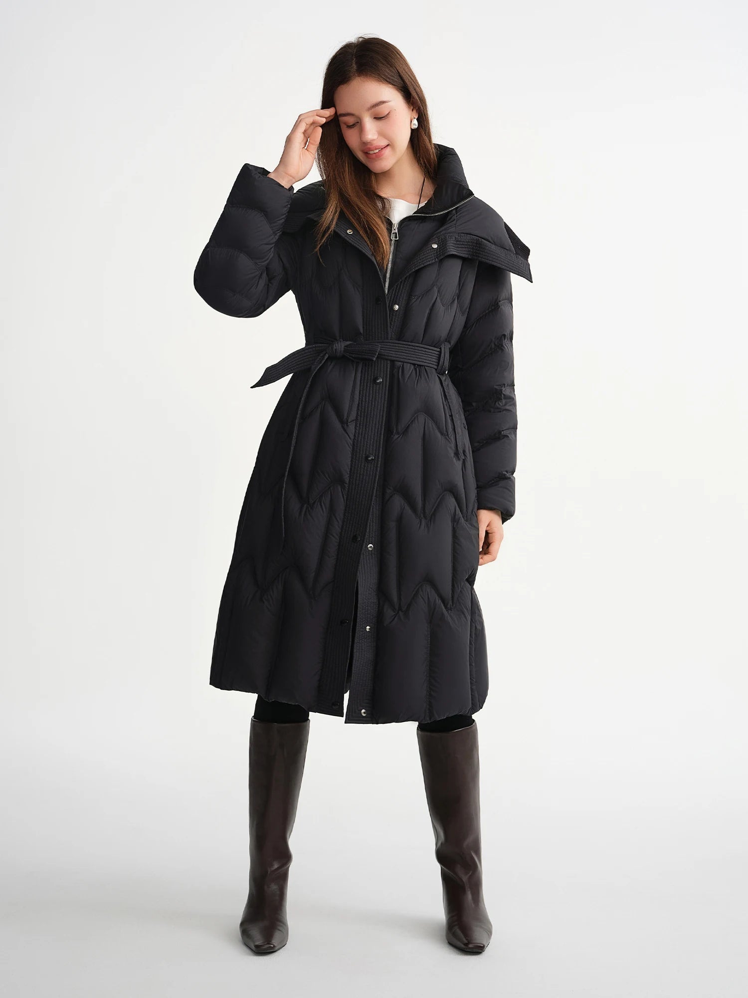 Plus Size Quilted Duck Down Jacket Warm Winter Puffer Loran