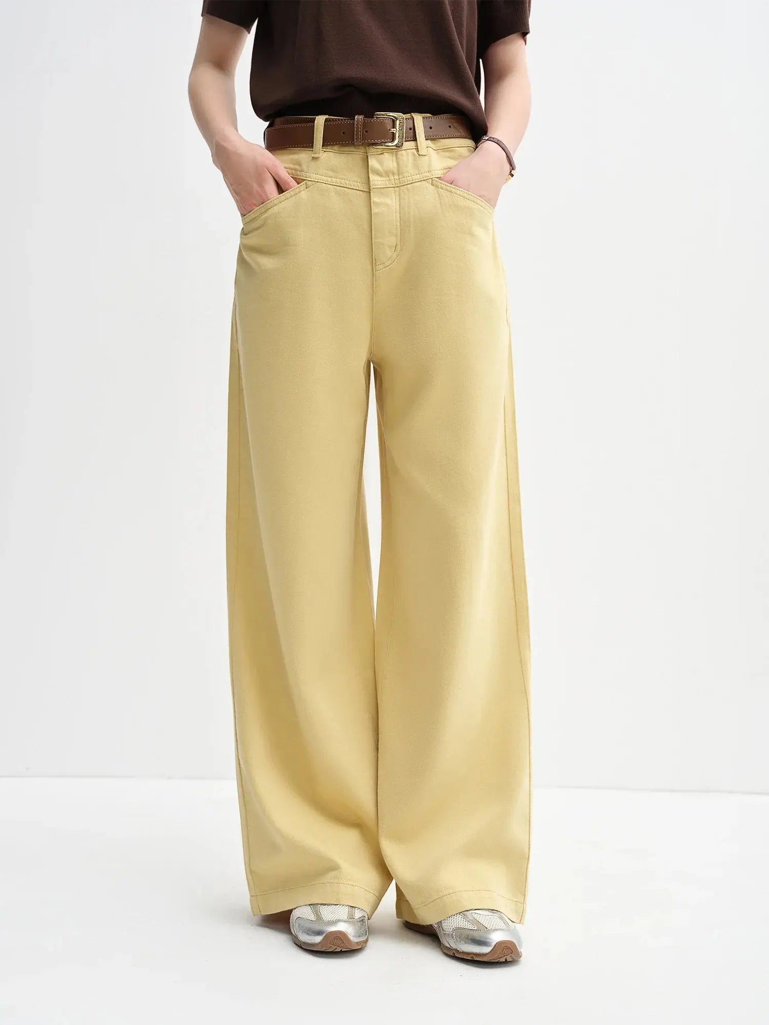 Multi-Color Wide-Leg Straight Jeans - Loran