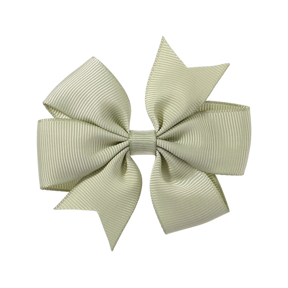 Solid Color Grosgrain Ribbon Hair Bow Clips for Girls