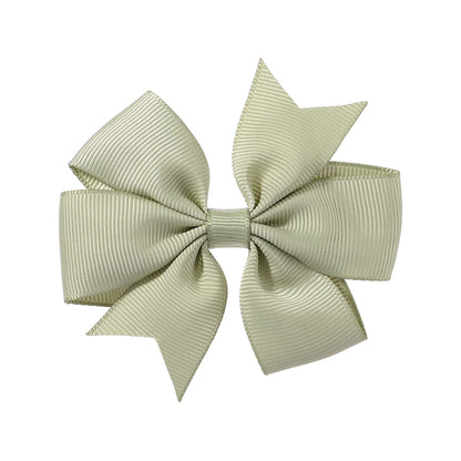Solid Color Grosgrain Ribbon Hair Bow Clips for Girls