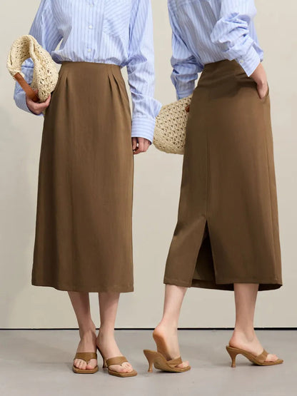 Amii V-Neck Women's Jacket 2026 Spring New Slim Sleeveless Vest Skirt Women's Separate Casual Elegant Women's Skirt 1262102 4 Loran