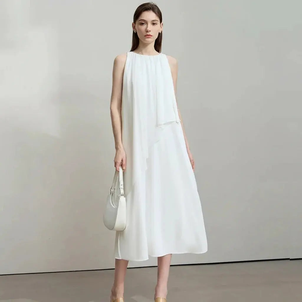 Minimalist Asymmetric Evening Dress - Loran