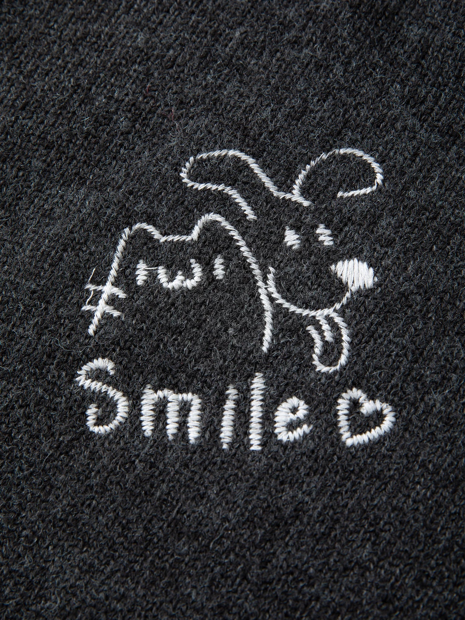 Plus Size Embroidered Round Neck Sweater Cute Winter Knit