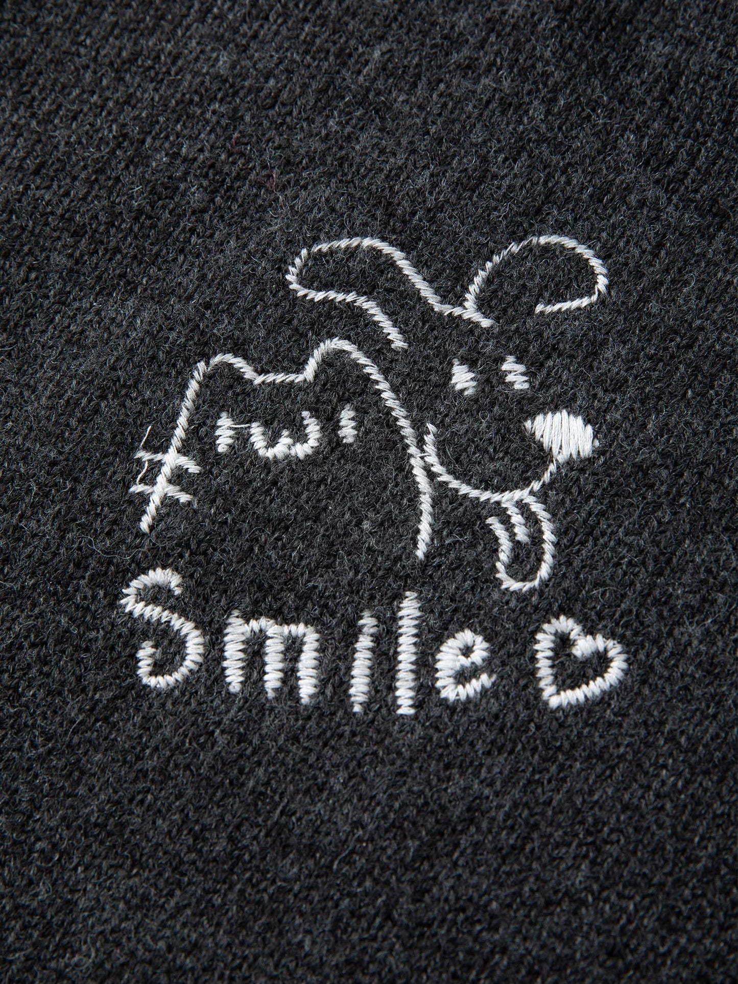 Plus Size Embroidered Round Neck Sweater Cute Winter Knit Loran