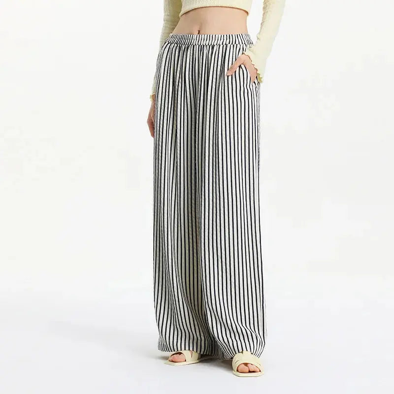 Women's Striped Wide Leg Pants Loran