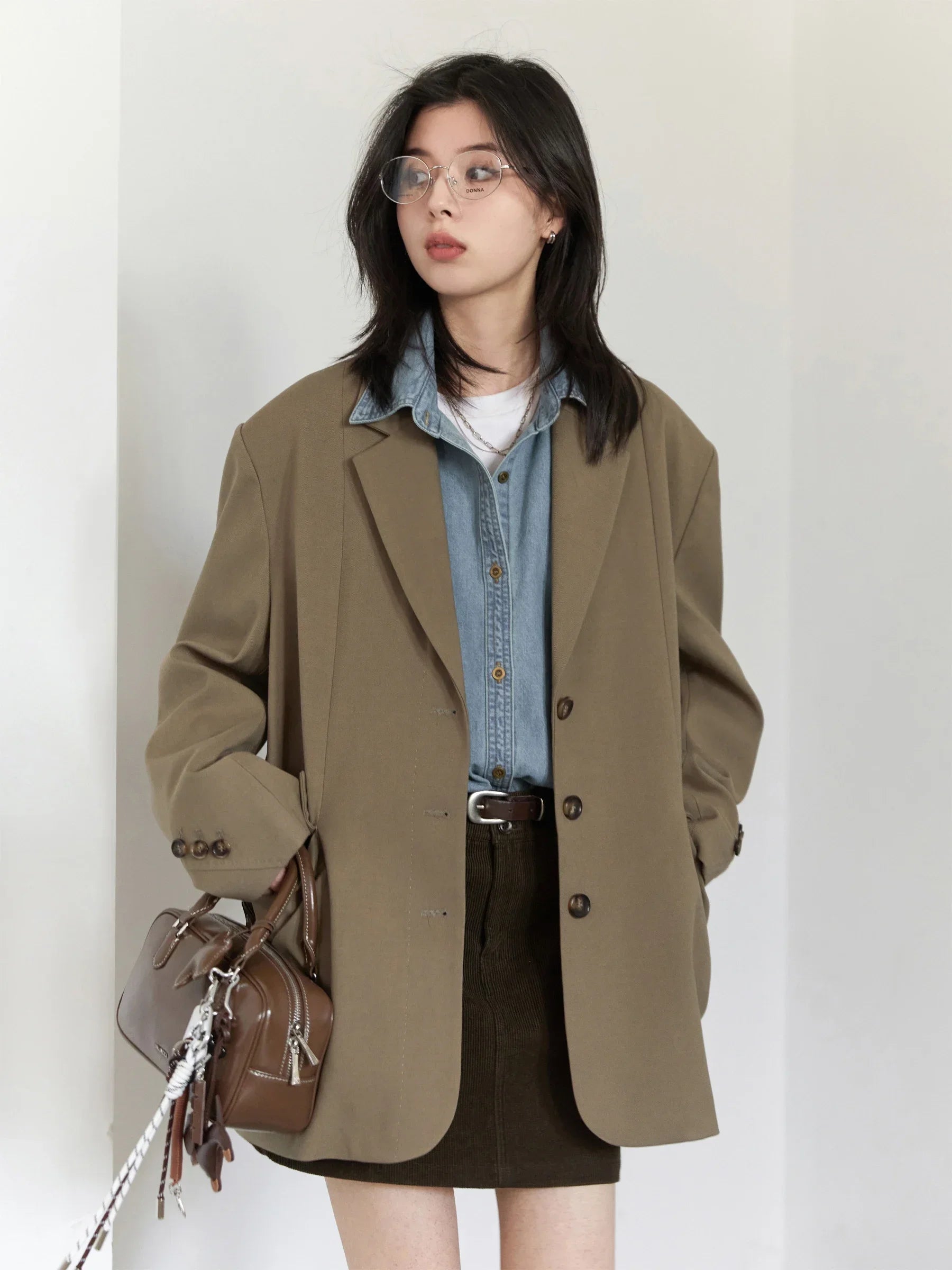 Casual Loose Blazer Single-Breasted Office Coat Loran