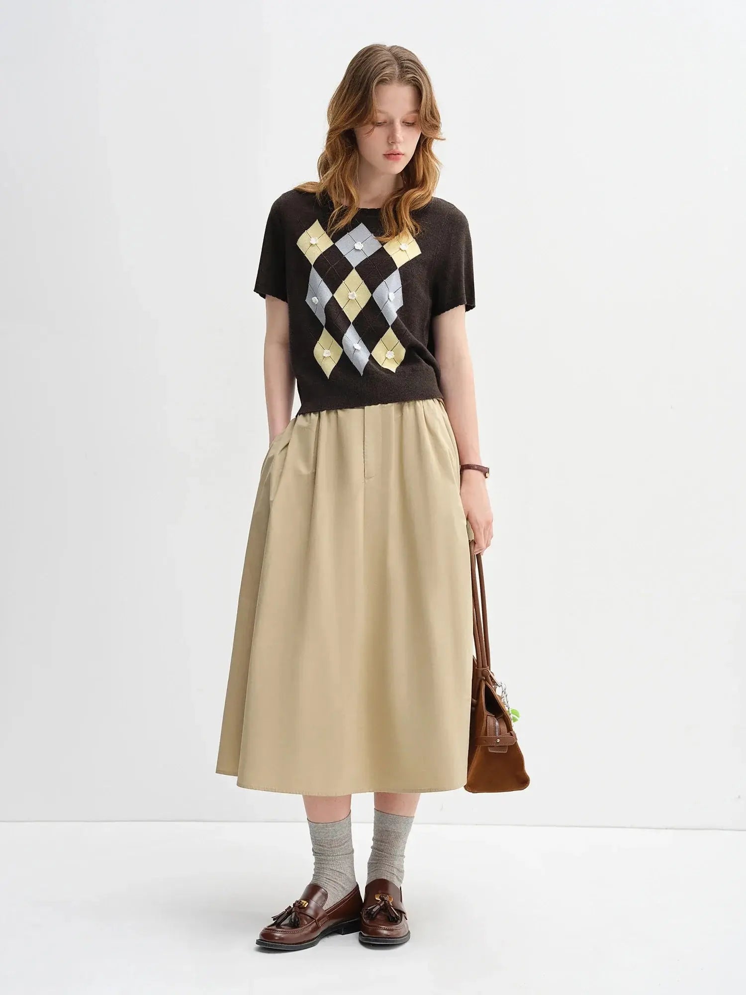 Women’s Textured Embroidery Knit Top LORAN STORE