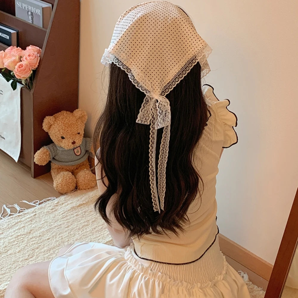 Polka Dot Summer Headscarf & Sweet Hair Hoop