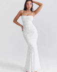 White Sleeveless Bodycon with Seductive Lace-Up Back