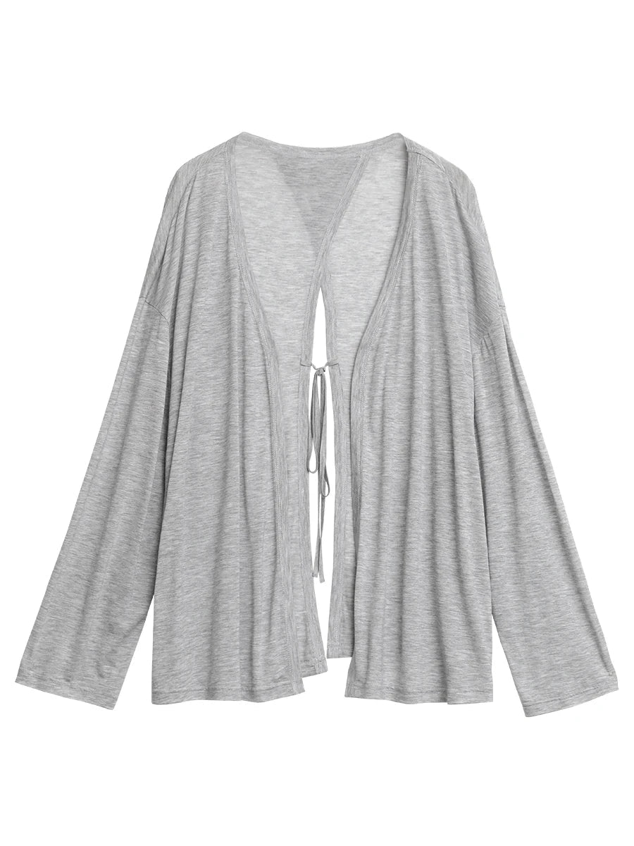 Lace-Up Summer Cardigan Sun Protection Shawl Coat Loran