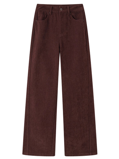 High Waist Wide Leg Pants Winter Office Trousers Loran