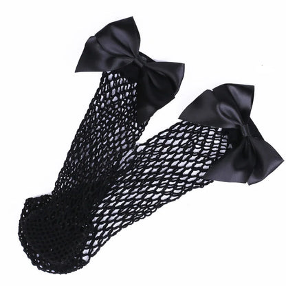 Chic Harajuku Bow Fishnet Socks Lolita Style