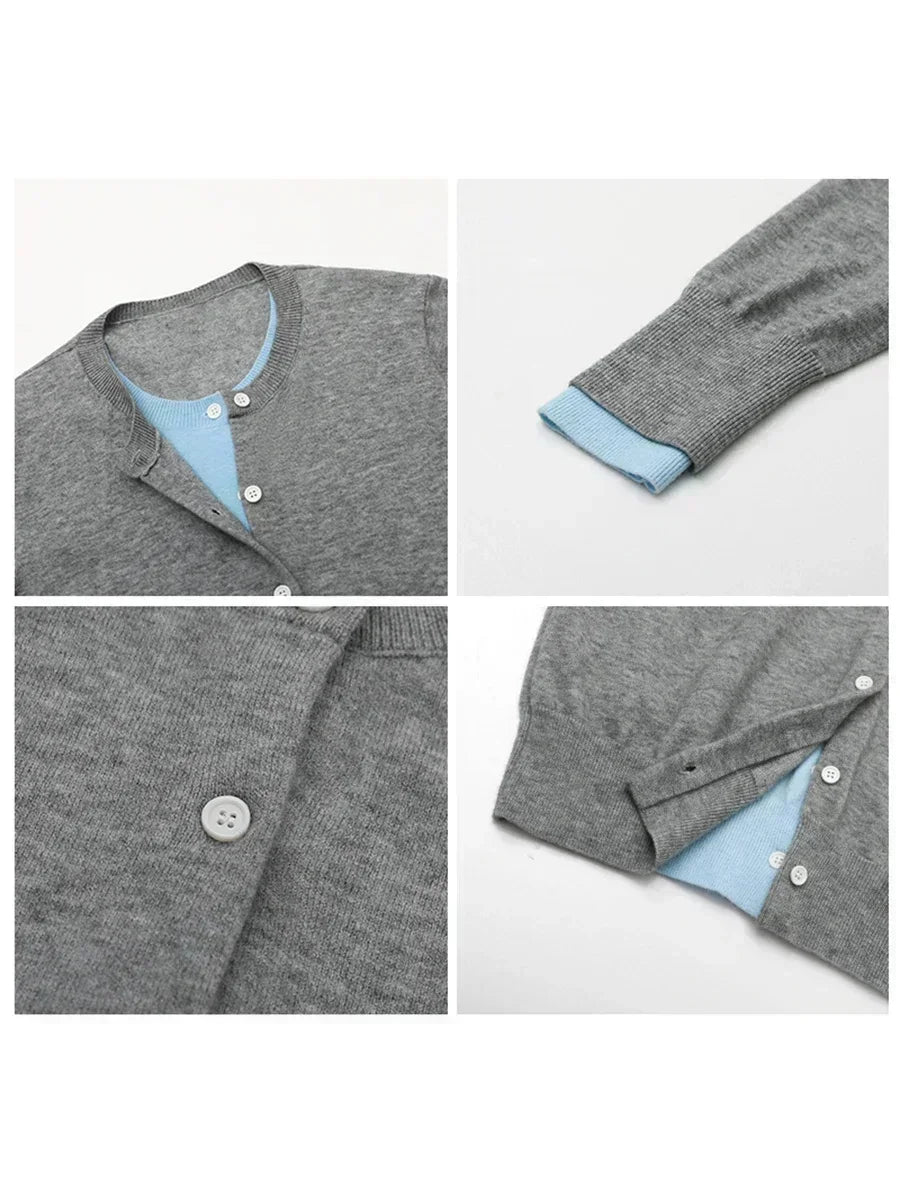 CHIC VEN Women Cardigan Korean O Neck Loose Single Breasted Knitted Sweaters Fashion Female Jumpers Clothing Autumn 2025 Loran