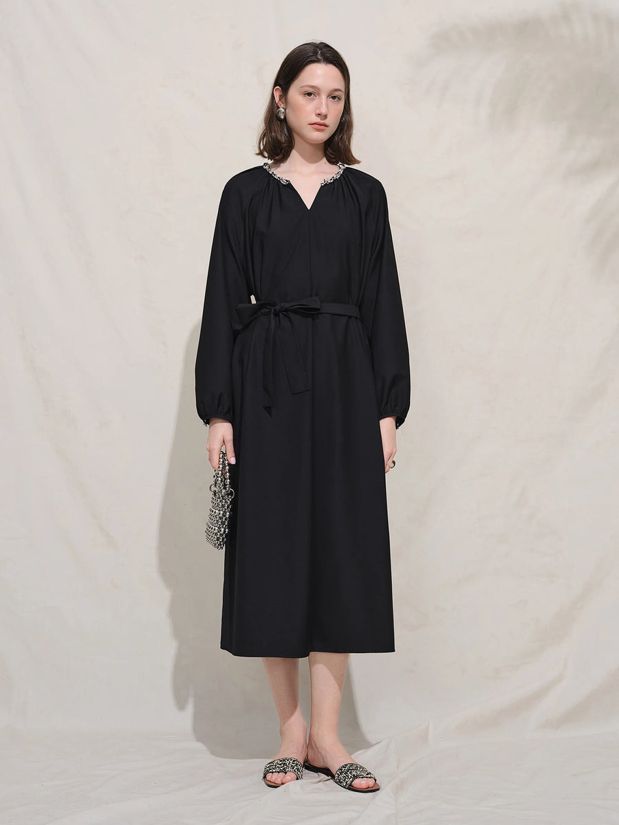 Plus Size Casual Black Maxi Dress