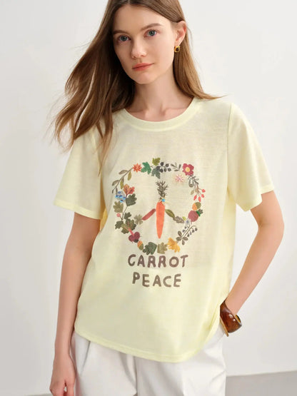 Cotton Blend Sculpting T-Shirt LORAN STORE