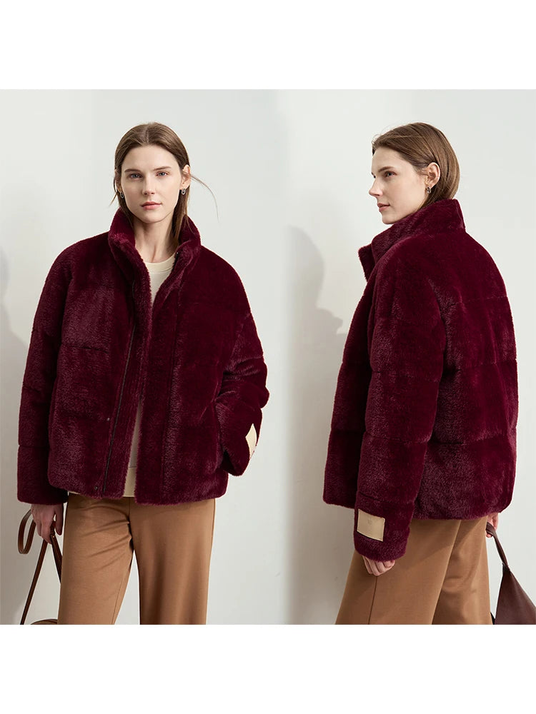 Women's Warm Minimalist Down Jacket - Thick, Loose Fit