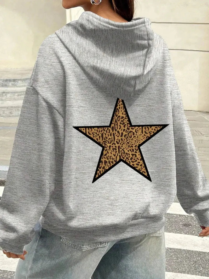 Casual Leopard Pentagram Hoody - Loran