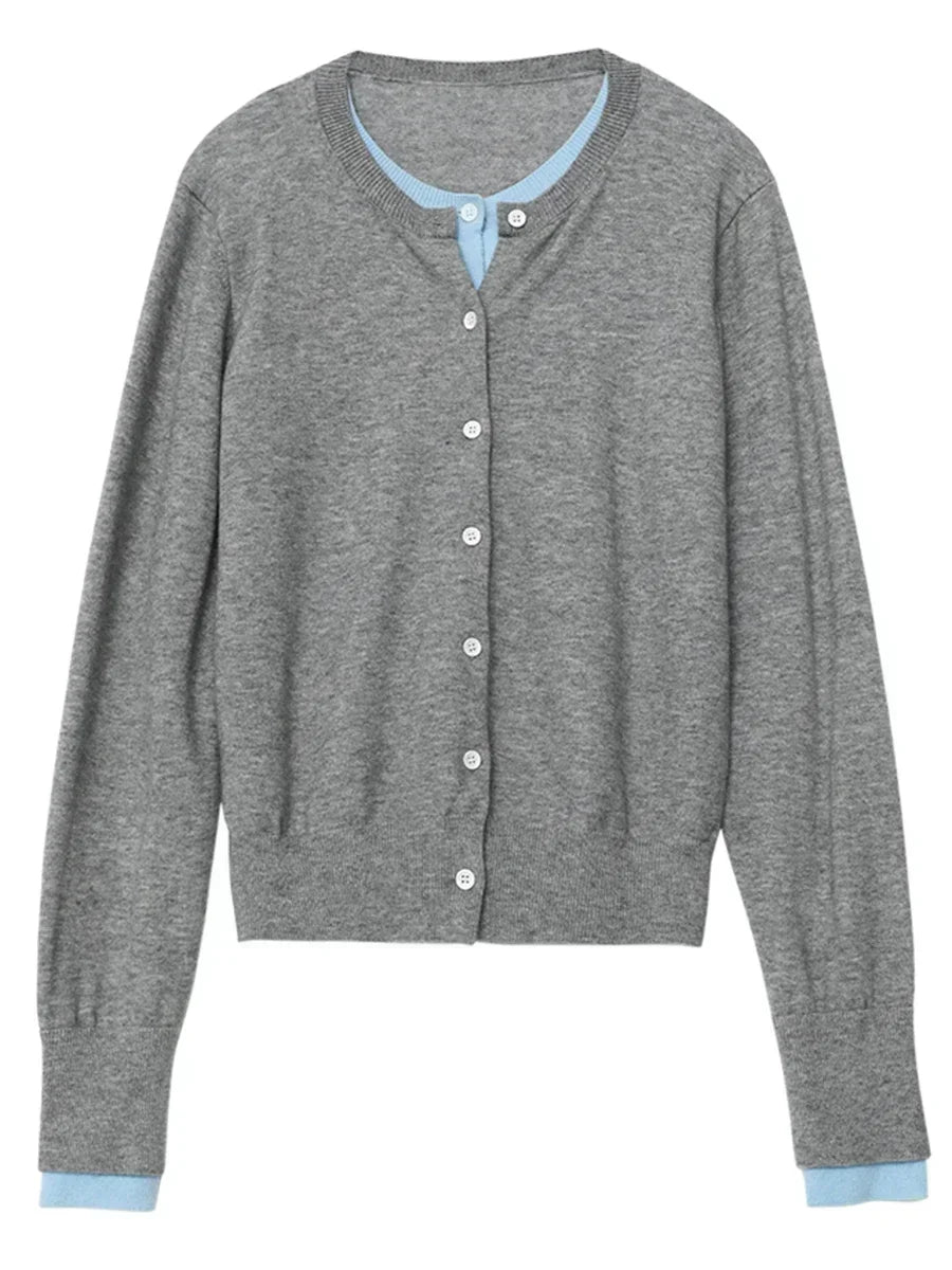 CHIC VEN Women Cardigan Korean O Neck Loose Single Breasted Knitted Sweaters Fashion Female Jumpers Clothing Autumn 2025 Loran