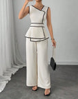Chic Asymmetrical Summer Jumpsuit with Flared Legs