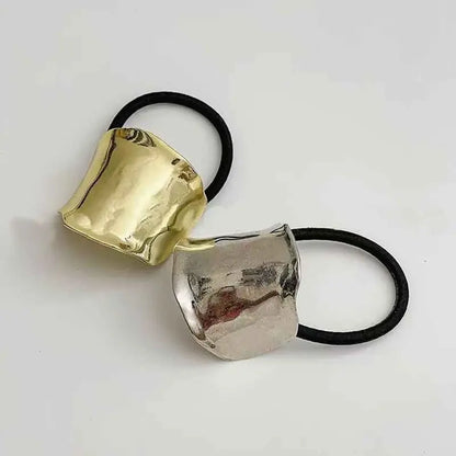 High-End Geometric Metal & Letter Headband Hair Ties