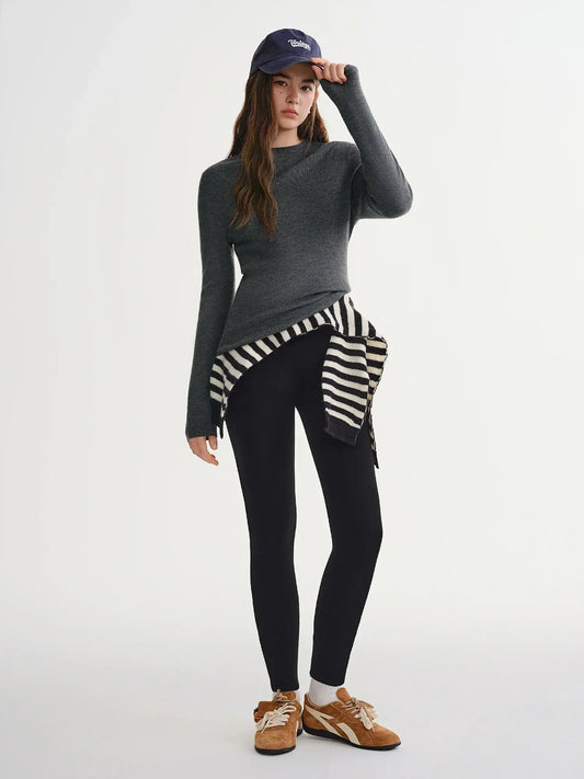 Plus Size Fleece-Lined Thermal Leggings - Loran