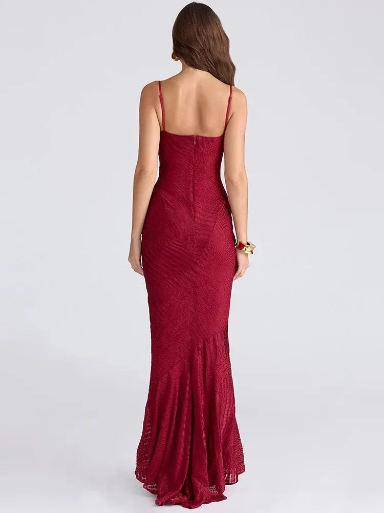 Elegant Sleeveless Fishtail Evening Dress - Loran