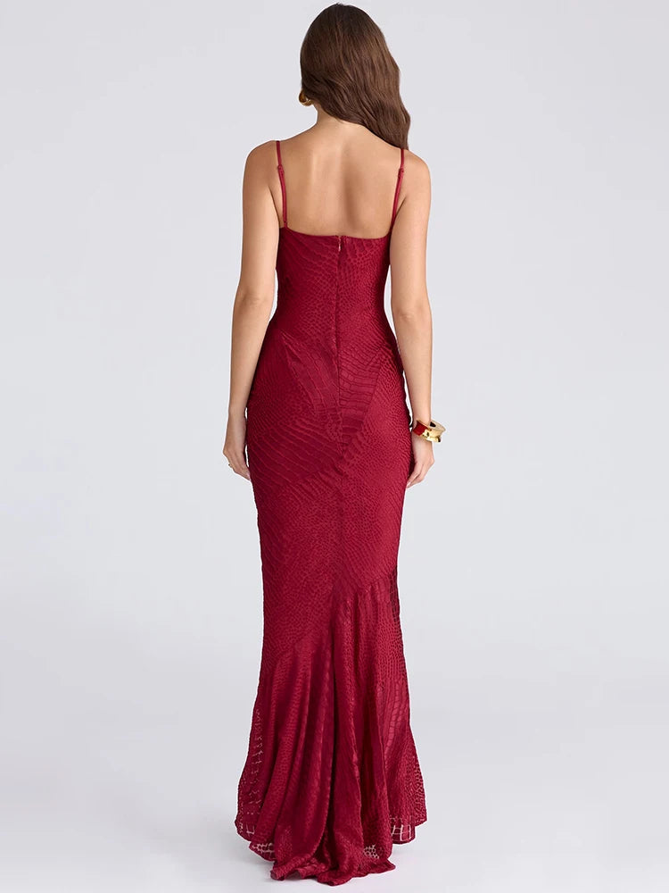 Elegant Sleeveless Fishtail Evening Dress