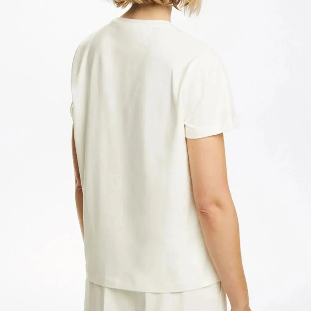 Short Sleeve Casual White Tee - Loran