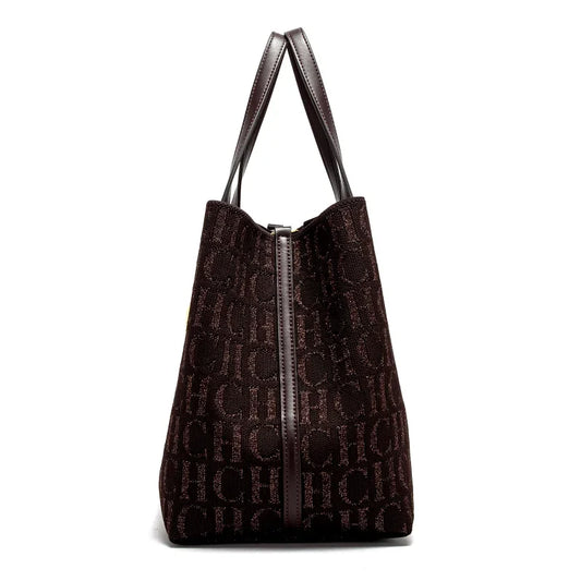 CH Women's Large Shoulder Bag Simple Daily Commuter Tote