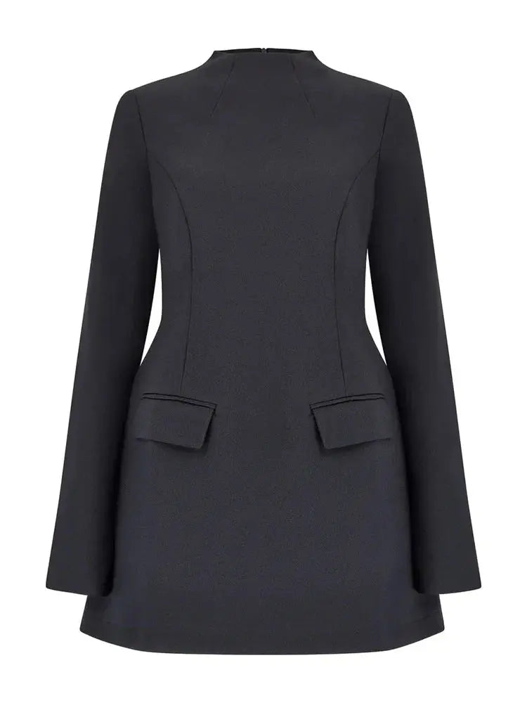 Elegant Solid Casual Mini Dress - Loran