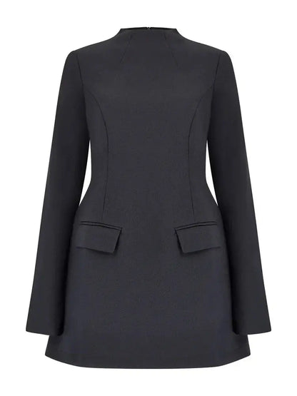 Elegant Solid Casual Mini Dress - Loran