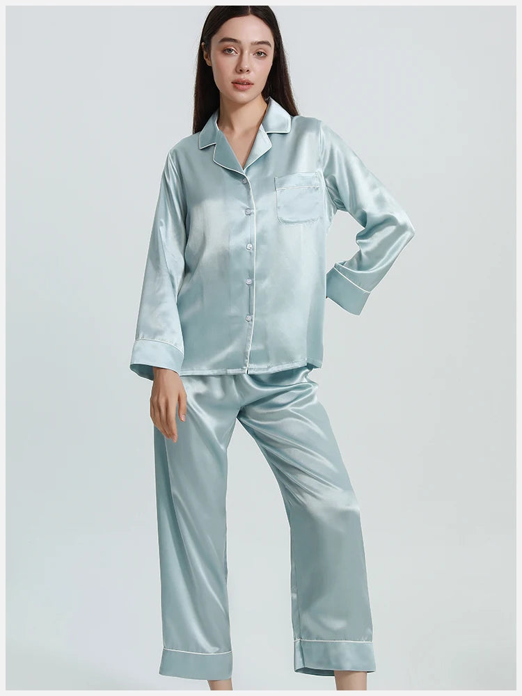 Mulberry Silk 2-Piece Pajama Set Long-Sleeved Loran