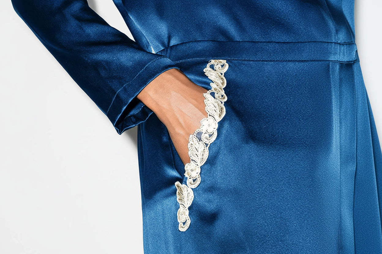 Women’s 2-Piece Mulberry Silk Pajama Set Silk Nightwear Loran