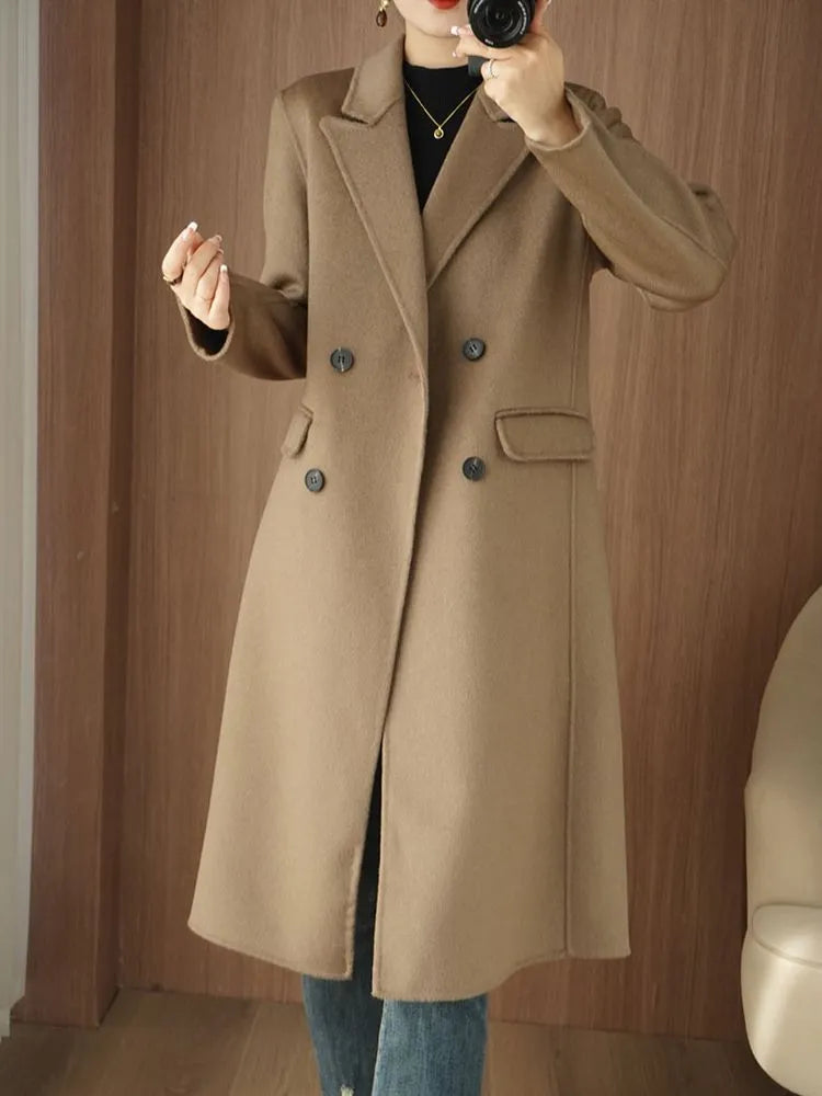 Women's Coat Pure Wool Double-Sided 