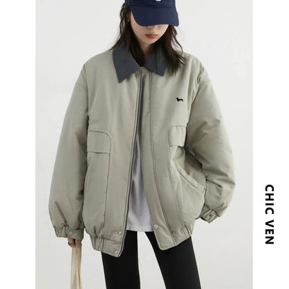 Women's Casual Cotton Workwear Jacket - Thick & Warm - Loran