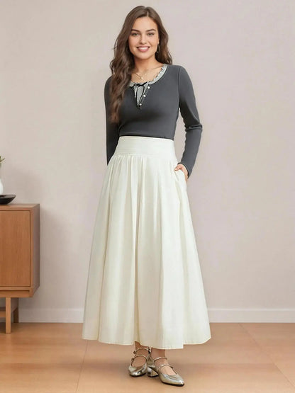 Plus Size Wide Waist Umbrella Skirt - Loran