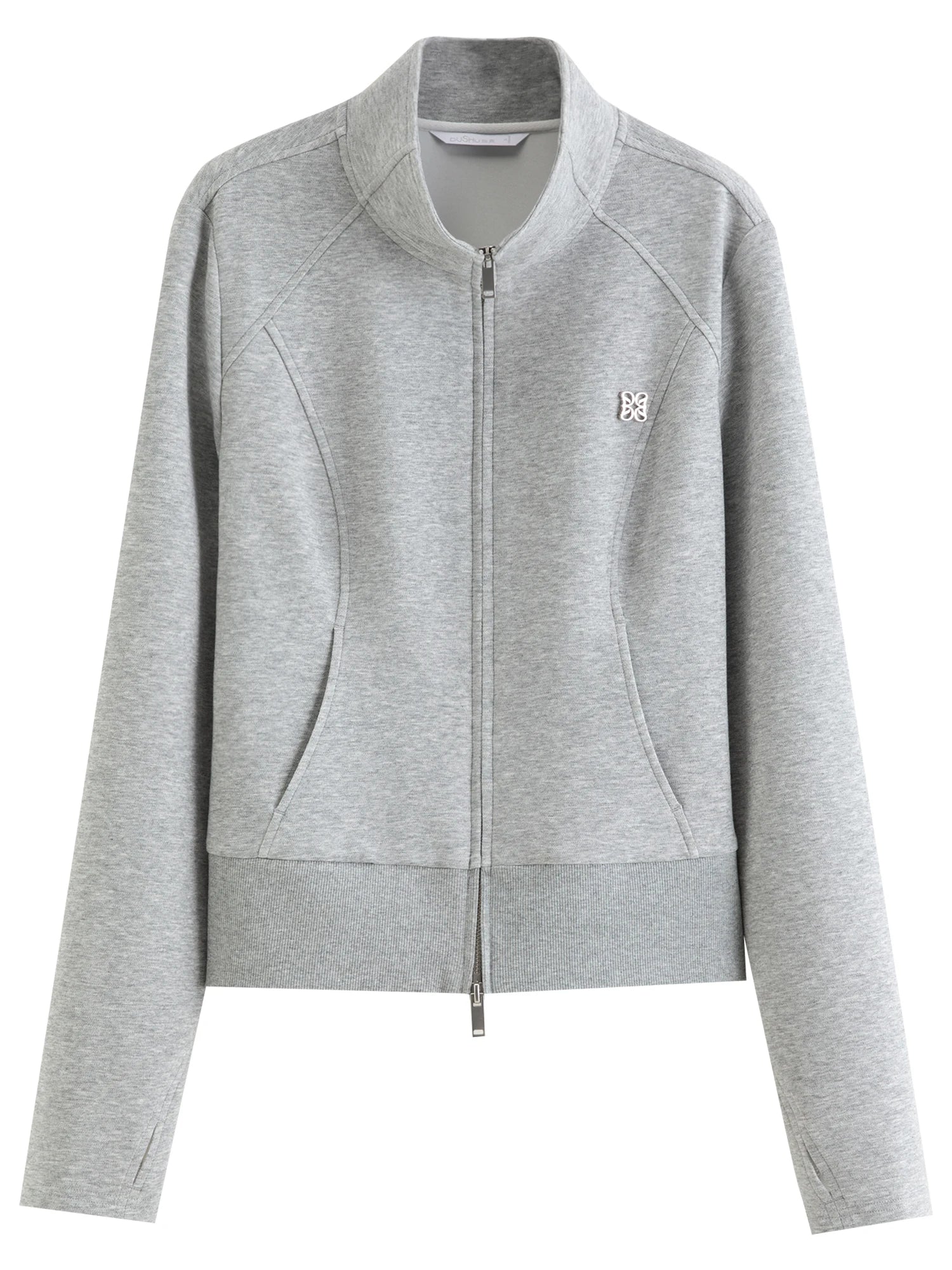 DUSHU 【Relaxed Code】Women Notched Collar Casual Hooded Sweater New Arrival Spring 2026 Collection Chic Short Jacket Spring Coat Loran