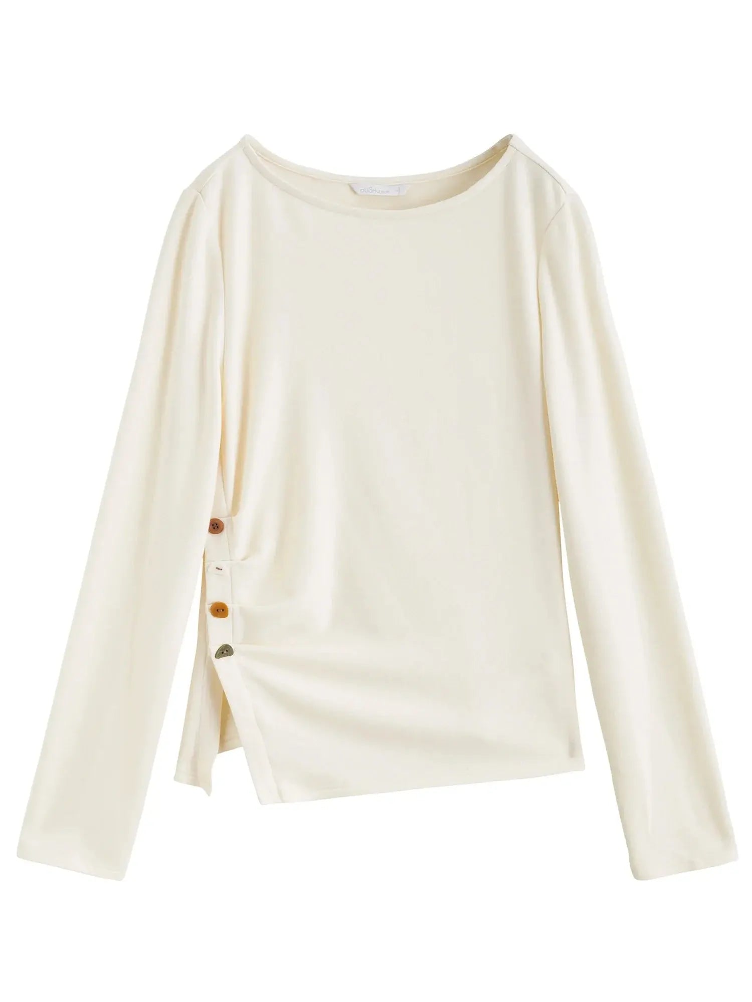 Velvet Fleece Irregular Hem Top: Warm, Slim Fit, and Stylish - Loran
