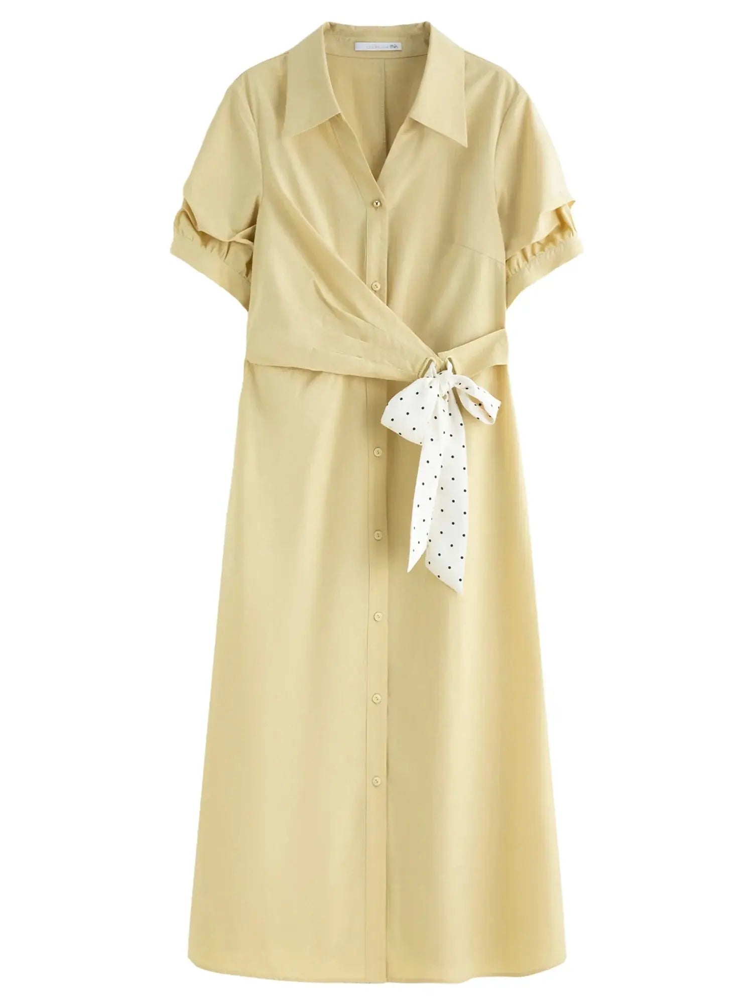 Tailored Tie-Front Shirt Dress in Slim Fit LORAN STORE