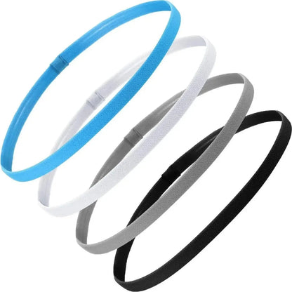 4-Pack Non-Slip Elastic Sports Thicken Headbands