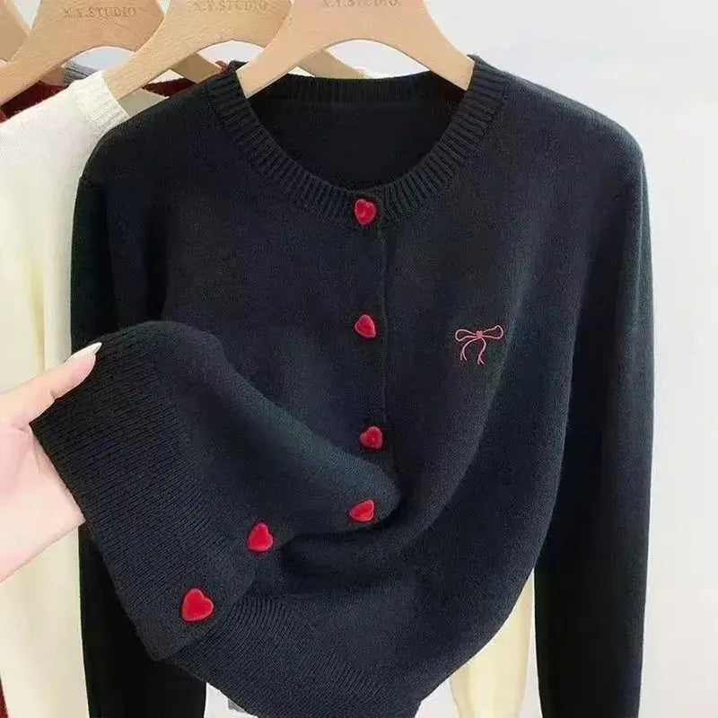 Vintage Love Button Knit Cardigan - Loran