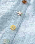 Vibrant Button-Down Style in White Sand & Sea Salt