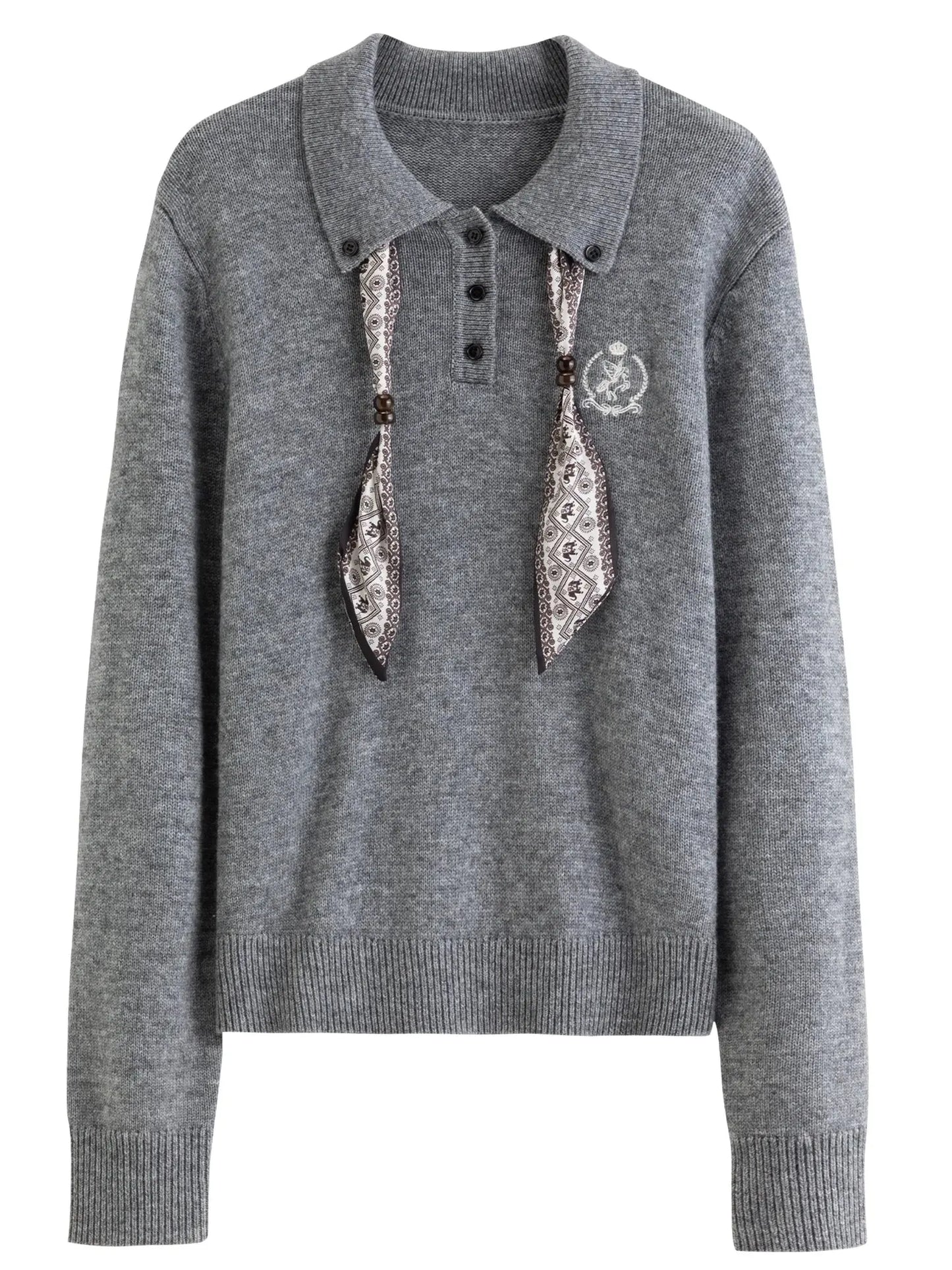 Women's Turn-Down Collar Knit Pullover - Loran